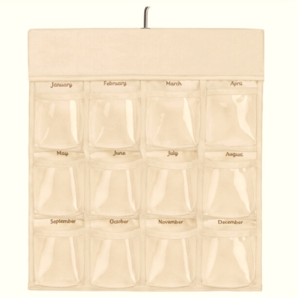 NWOT ✨️ Small Hanging Jewelry Organizer ✨️  Monthly pockets for organization! 💖